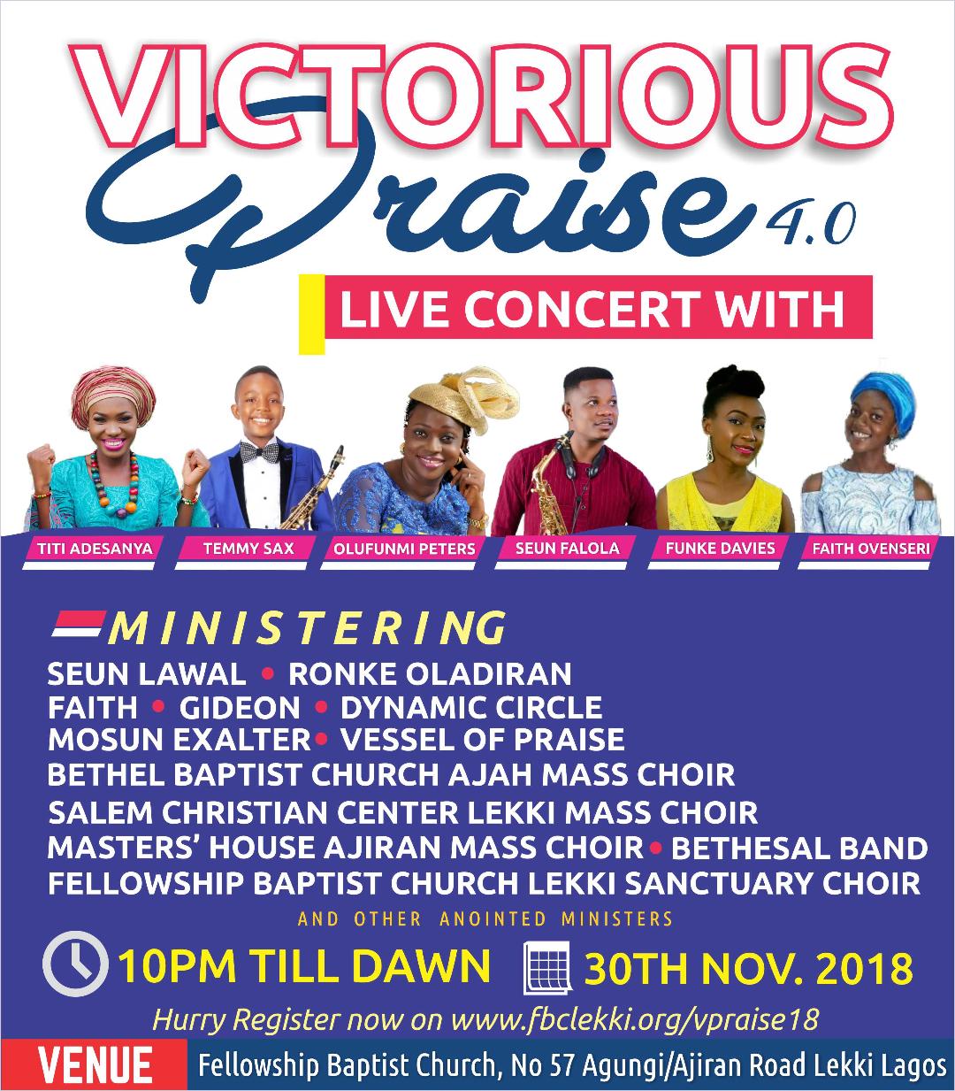 Get tickets to VICTORIOUS PRAISE on Tickethub.ng - Tickethub.ng