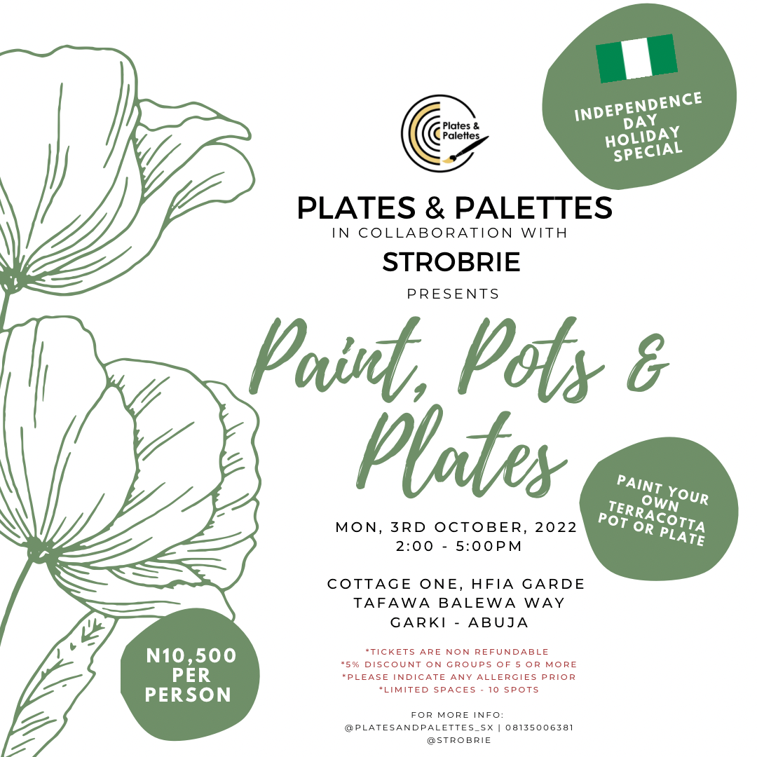 Plates & Palettes - Paint, Pots & Plates Post free event in Nigeria using tickethub.ng, buy and sell tickets to event