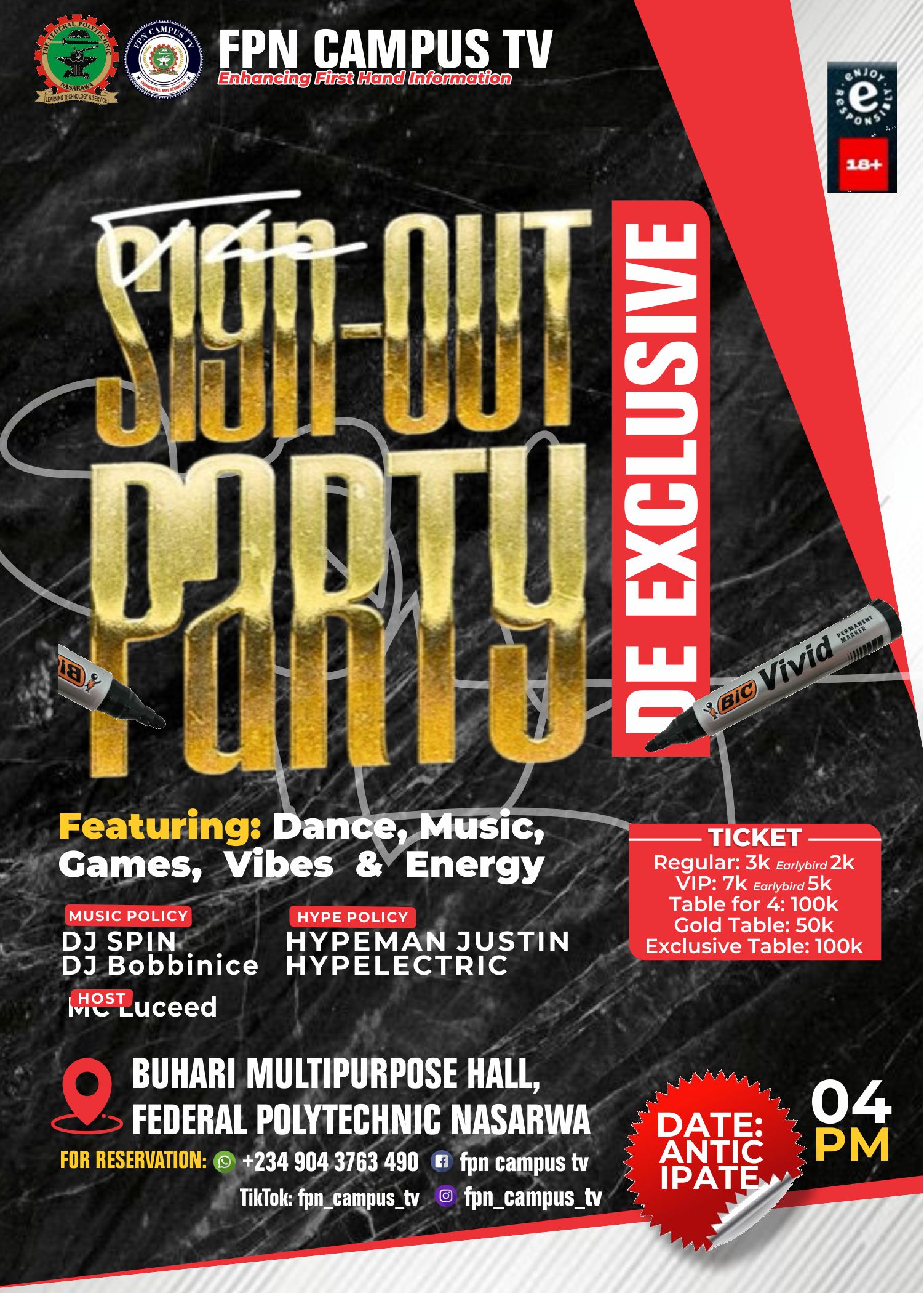 Get tickets to SIGNOUT PARTY on Tickethub.ng - Tickethub.ng