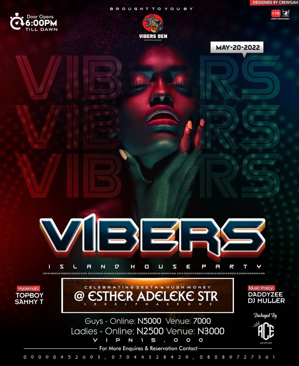 VIBERS DEN HOUSE PARTY Post free event in Nigeria using tickethub.ng, buy and sell tickets to event