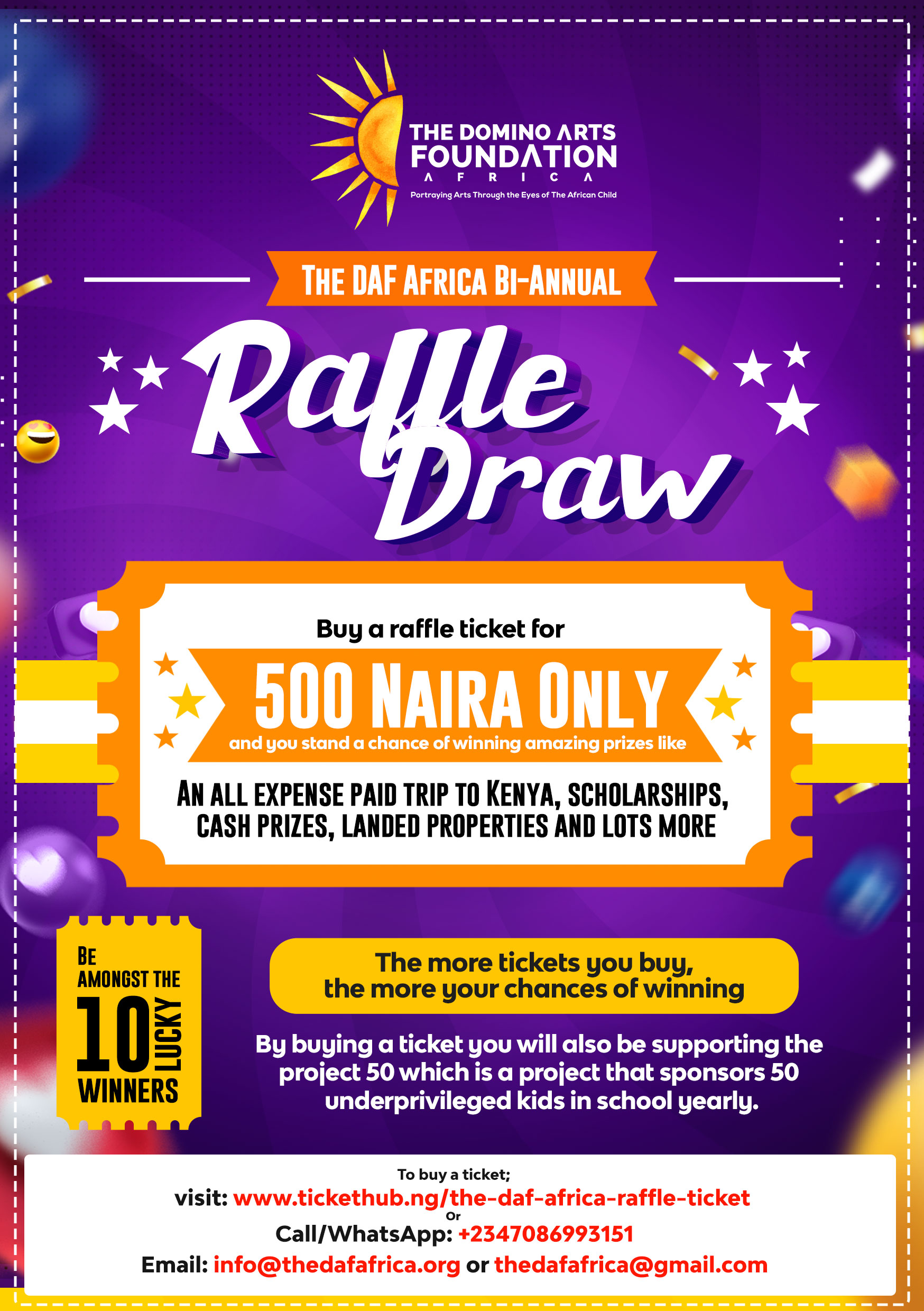 The DAF Africa Bi-Annual Raffle Draw Post free event in Nigeria using tickethub.ng, buy and sell tickets to event