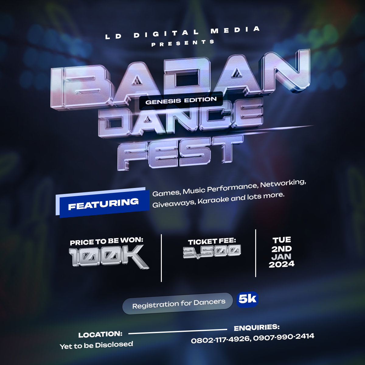 Ibadan dance fest Post free event in Nigeria using tickethub.ng, buy and sell tickets to event
