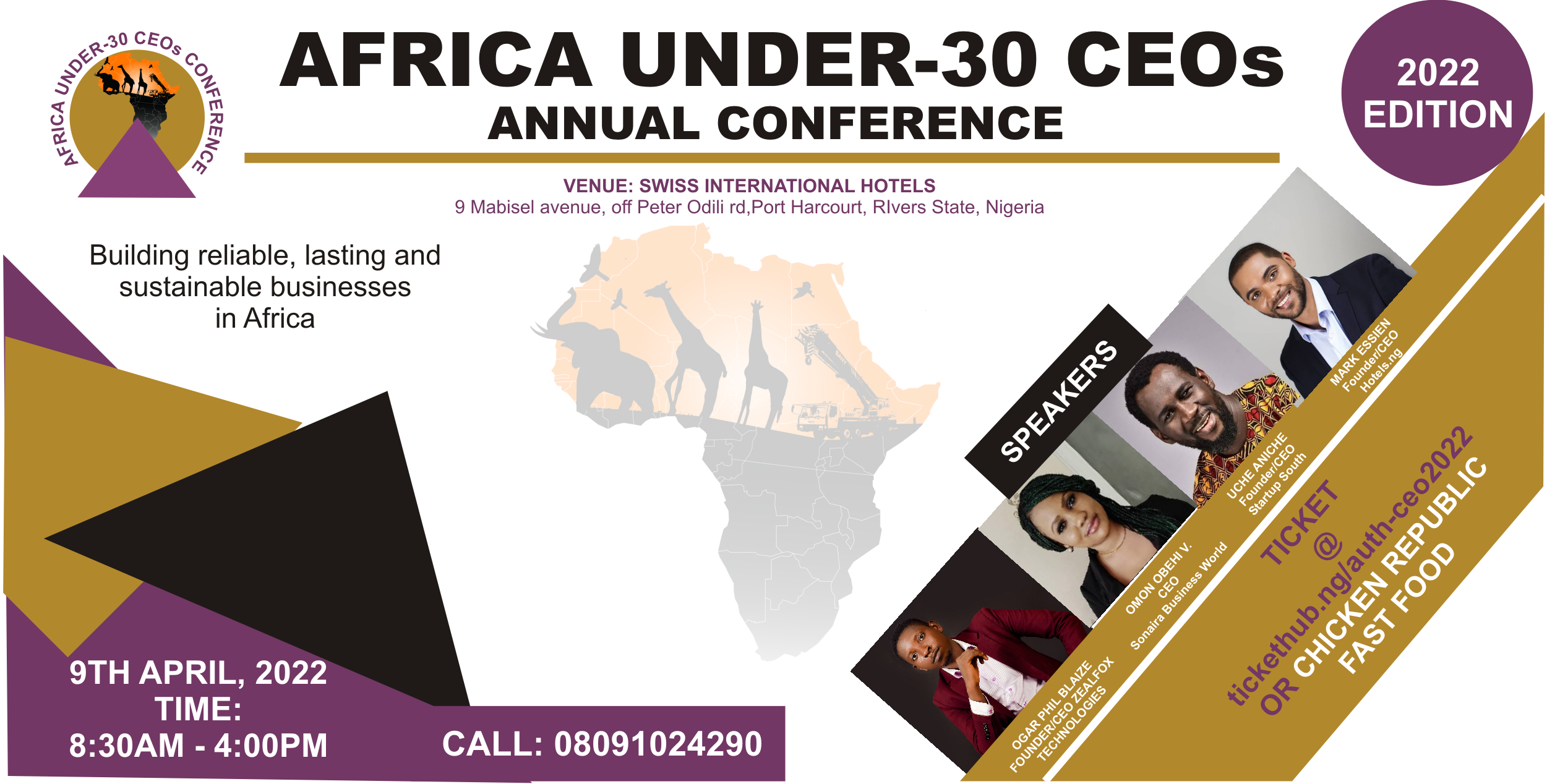 AFRICA UNDER-30 CEOs CONFERENCE, 2022 Post free event in Nigeria using tickethub.ng, buy and sell tickets to event