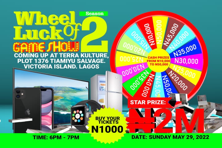 Wheel of Luck TV Game Show Post free event in Nigeria using tickethub.ng, buy and sell tickets to event