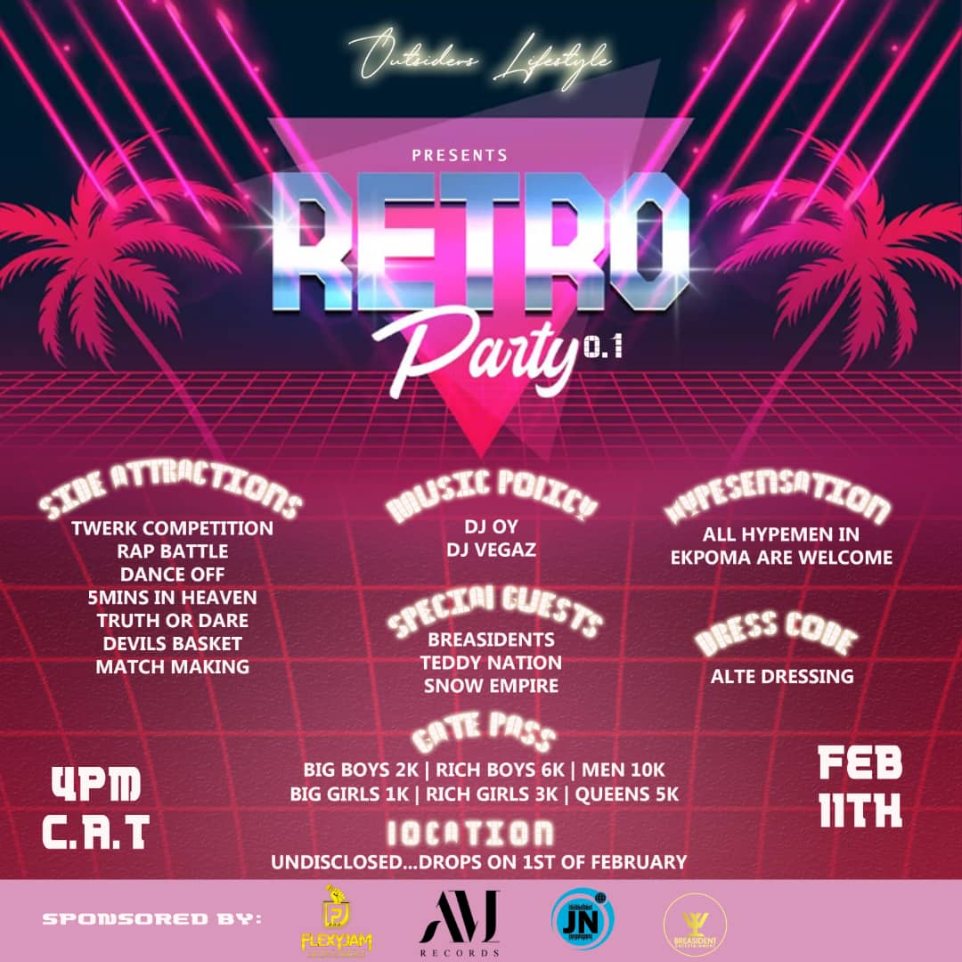 RETRO PARTY Post free event in Nigeria using tickethub.ng, buy and sell tickets to event