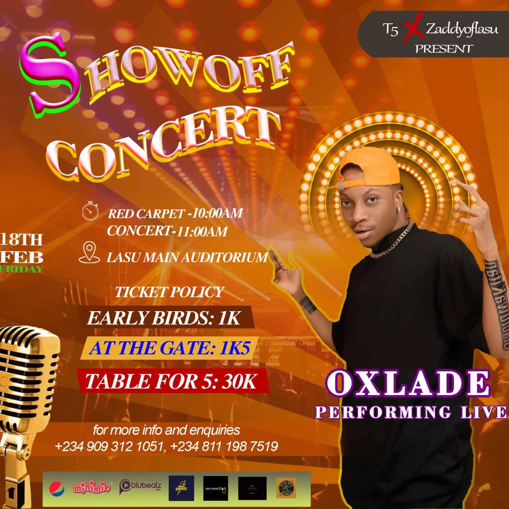 Showoff Concert Post free event in Nigeria using tickethub.ng, buy and sell tickets to event