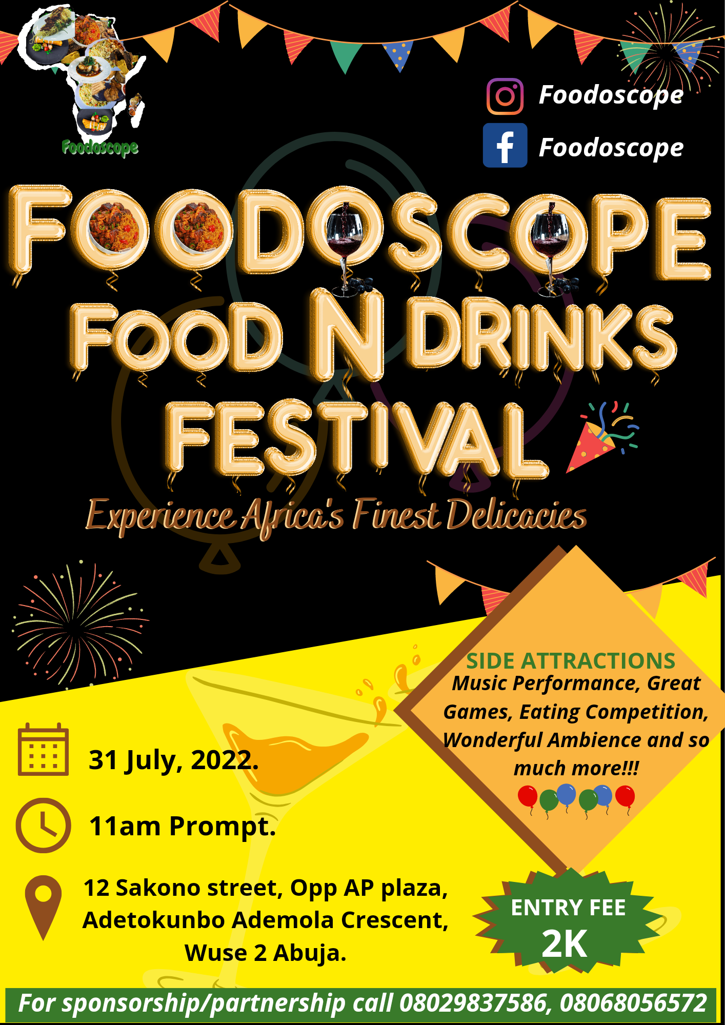 Foodoscope Post free event in Nigeria using tickethub.ng, buy and sell tickets to event