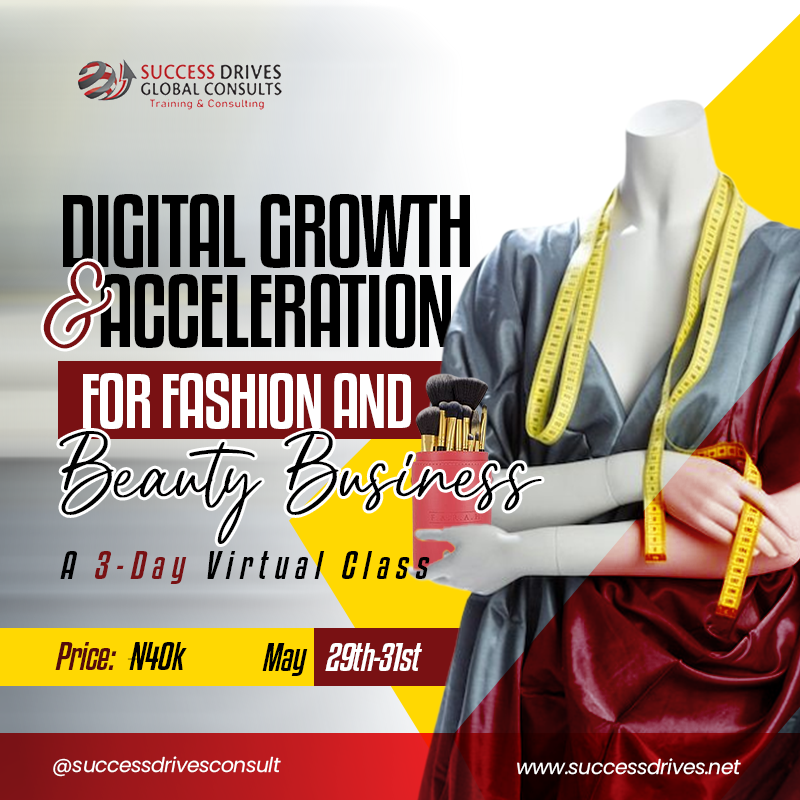Digital Growth & Acceleration For Fashion and Beauty Business Post free event in Nigeria using tickethub.ng, buy and sell tickets to event