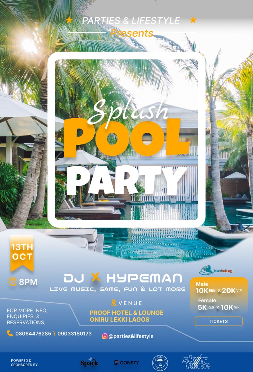 Splash Pool Party Post free event in Nigeria using tickethub.ng, buy and sell tickets to event