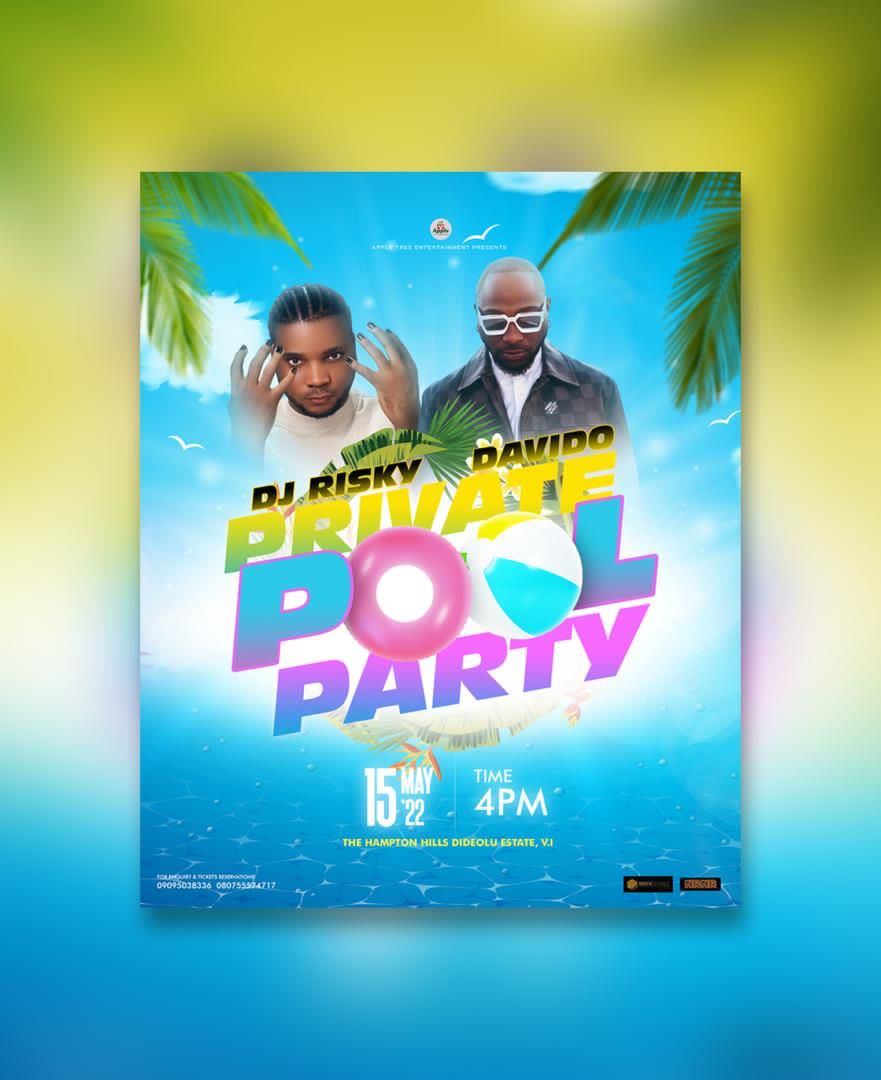 DJ RISKY PRIVATE POOL PARTY Post free event in Nigeria using tickethub.ng, buy and sell tickets to event