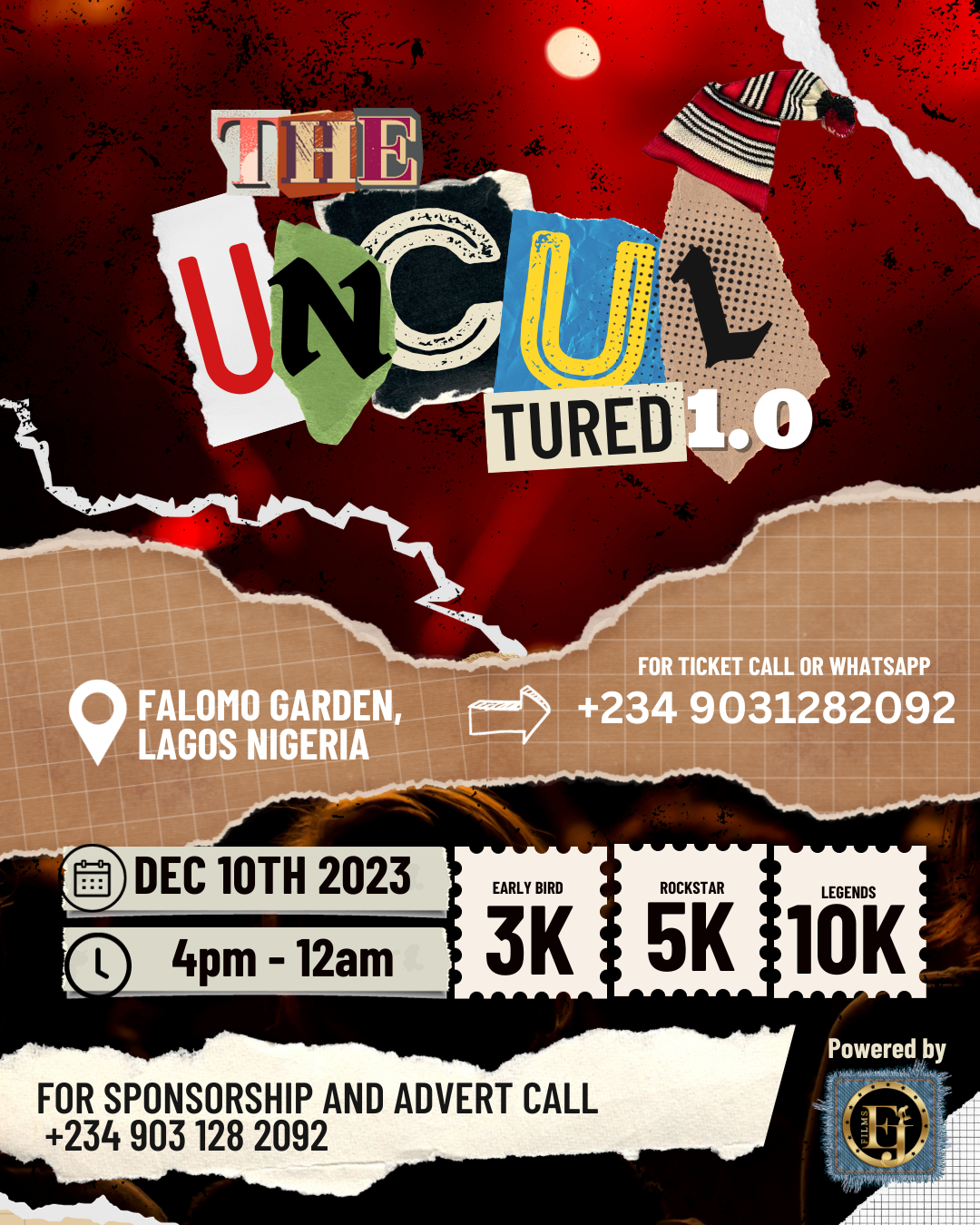 THE UNCULTURED 1.0 Post free event in Nigeria using tickethub.ng, buy and sell tickets to event