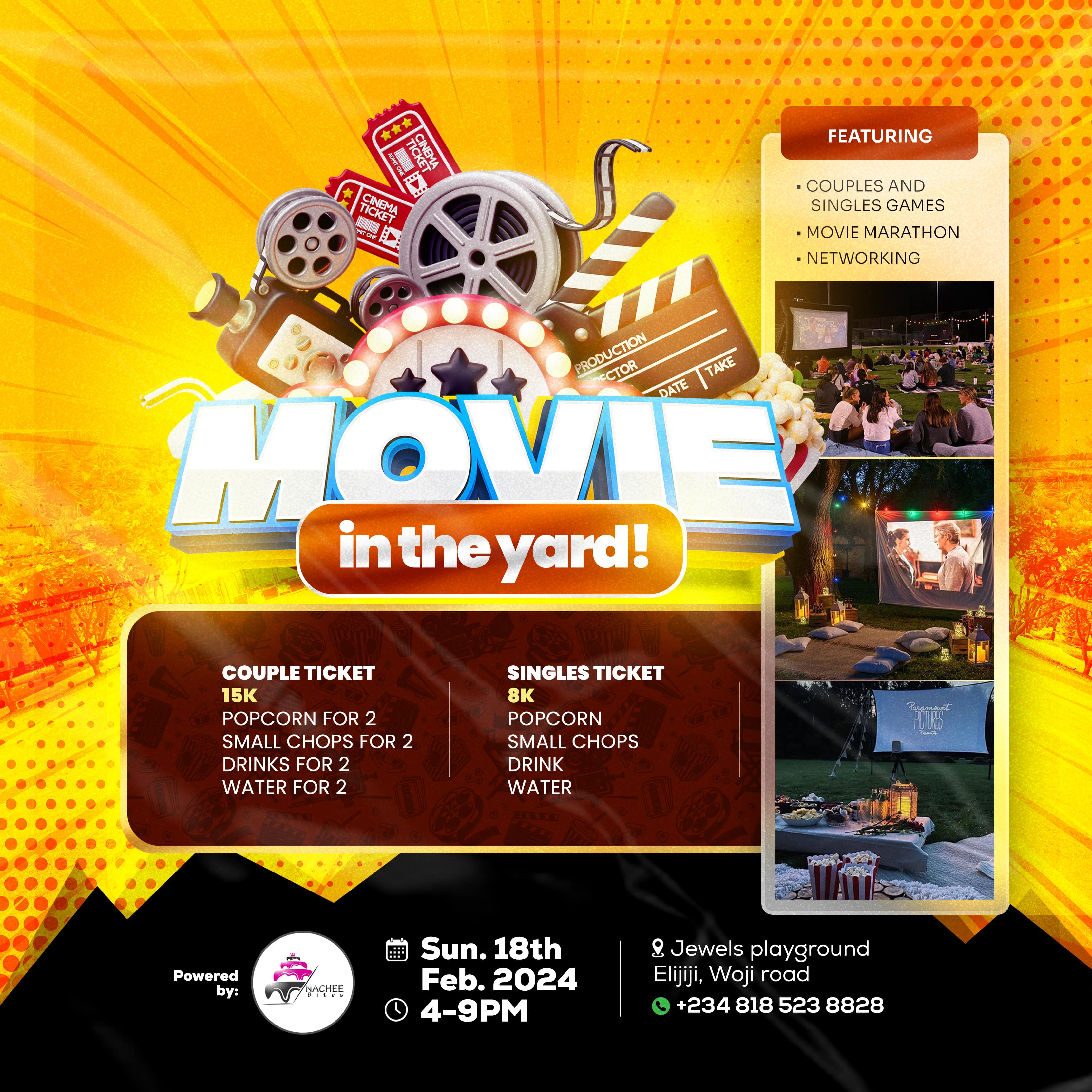 Movie in the yard - Valentine's Special 1.0 Post free event in Nigeria using tickethub.ng, buy and sell tickets to event