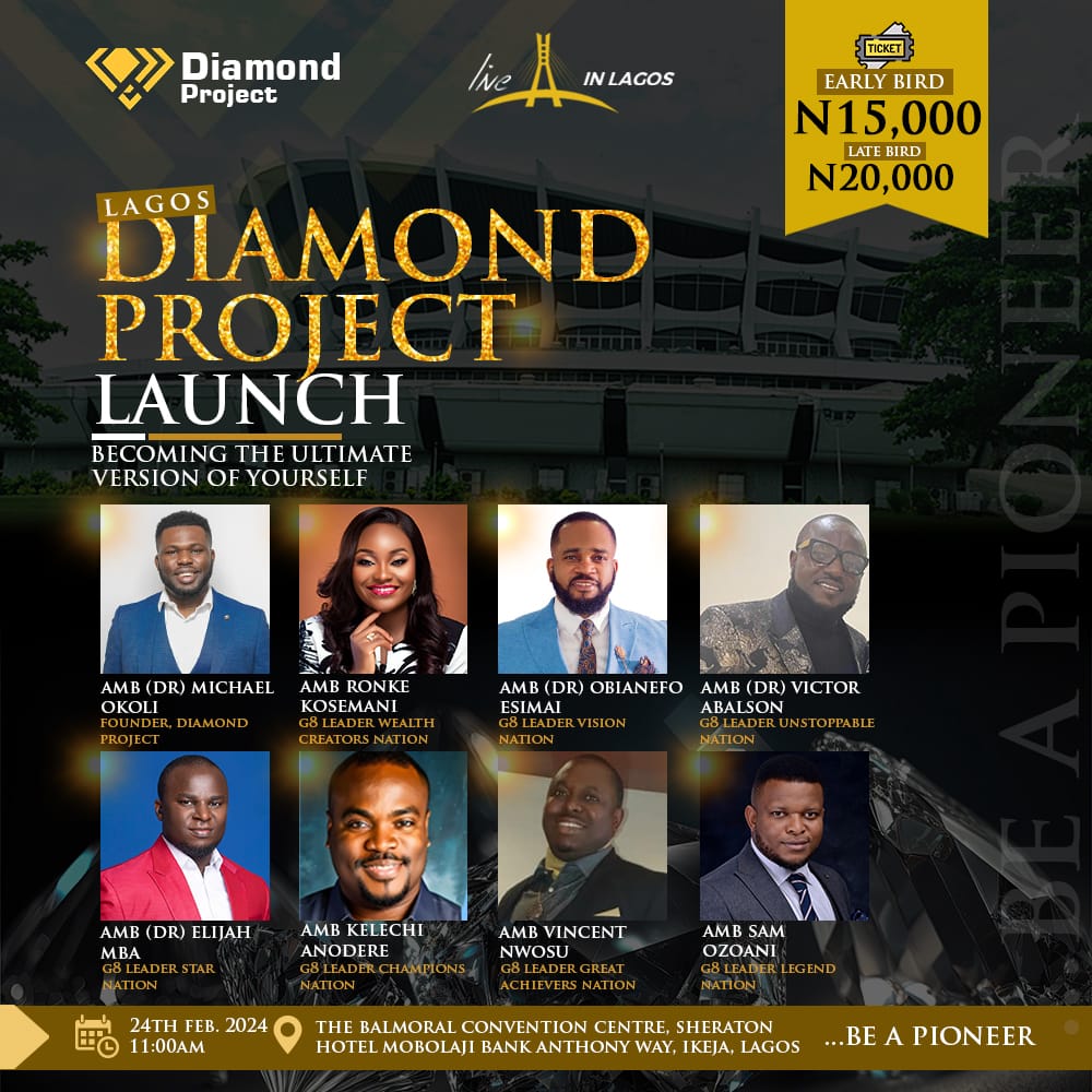 DIAMOND PROJECT LAUNCH Post free event in Nigeria using tickethub.ng, buy and sell tickets to event