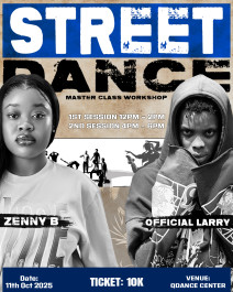 STREET DANCE MASTER CLASS WORKSHOP SESSION 1 - ZENNY B / OFFICIAL LARRY