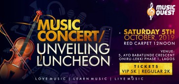 Music Concert & Unveiling Luncheon — event on Tickethub.ng