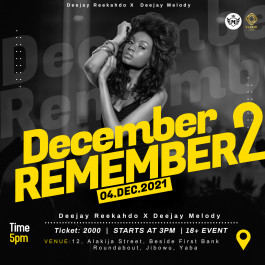 December 2 Remember 1.0 — event on Tickethub.ng