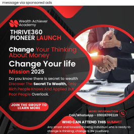 THRIVE360 PIONEER LAUNCH — event on Tickethub.ng