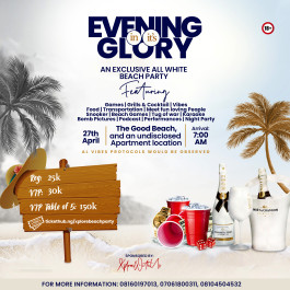 Evening Glory - All white beach party