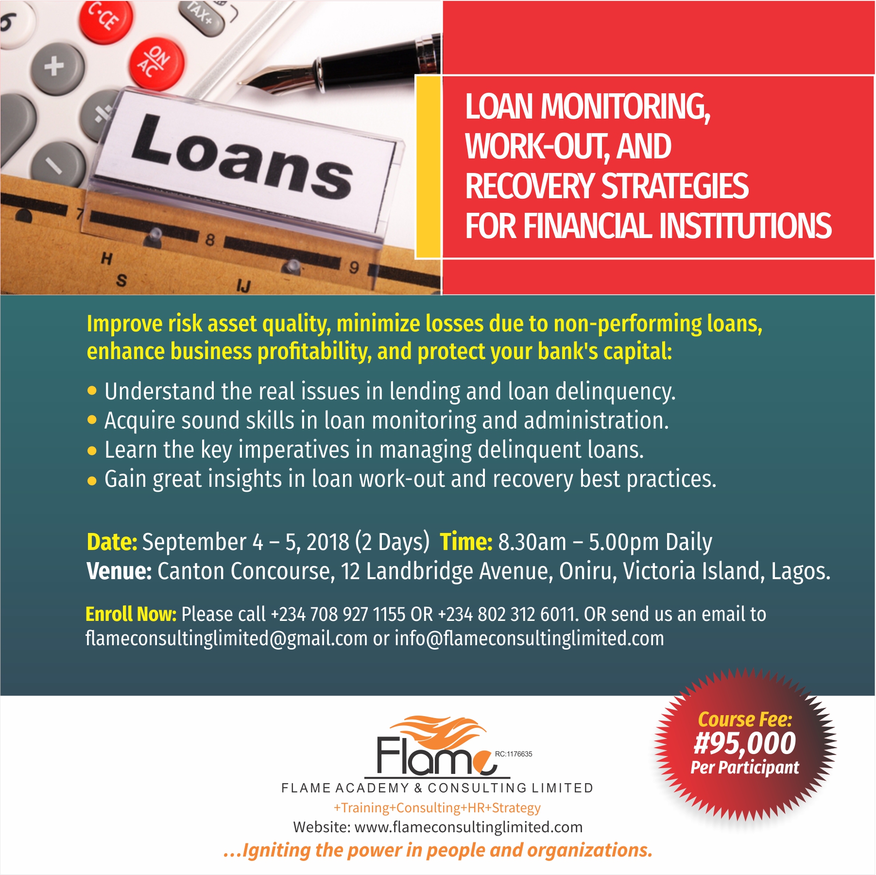 Get tickets to LOAN MONITORING, WORKOUT, AND RECOVERY STRATEGIES FOR