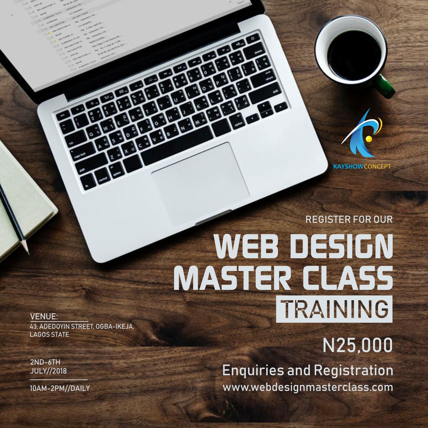 Get tickets to Web Design Master Class on Tickethub.ng - Tickethub.ng