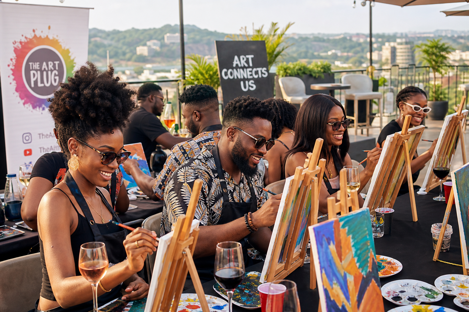 Rooftop Acrylic Painting, Cocktails & Good Music
