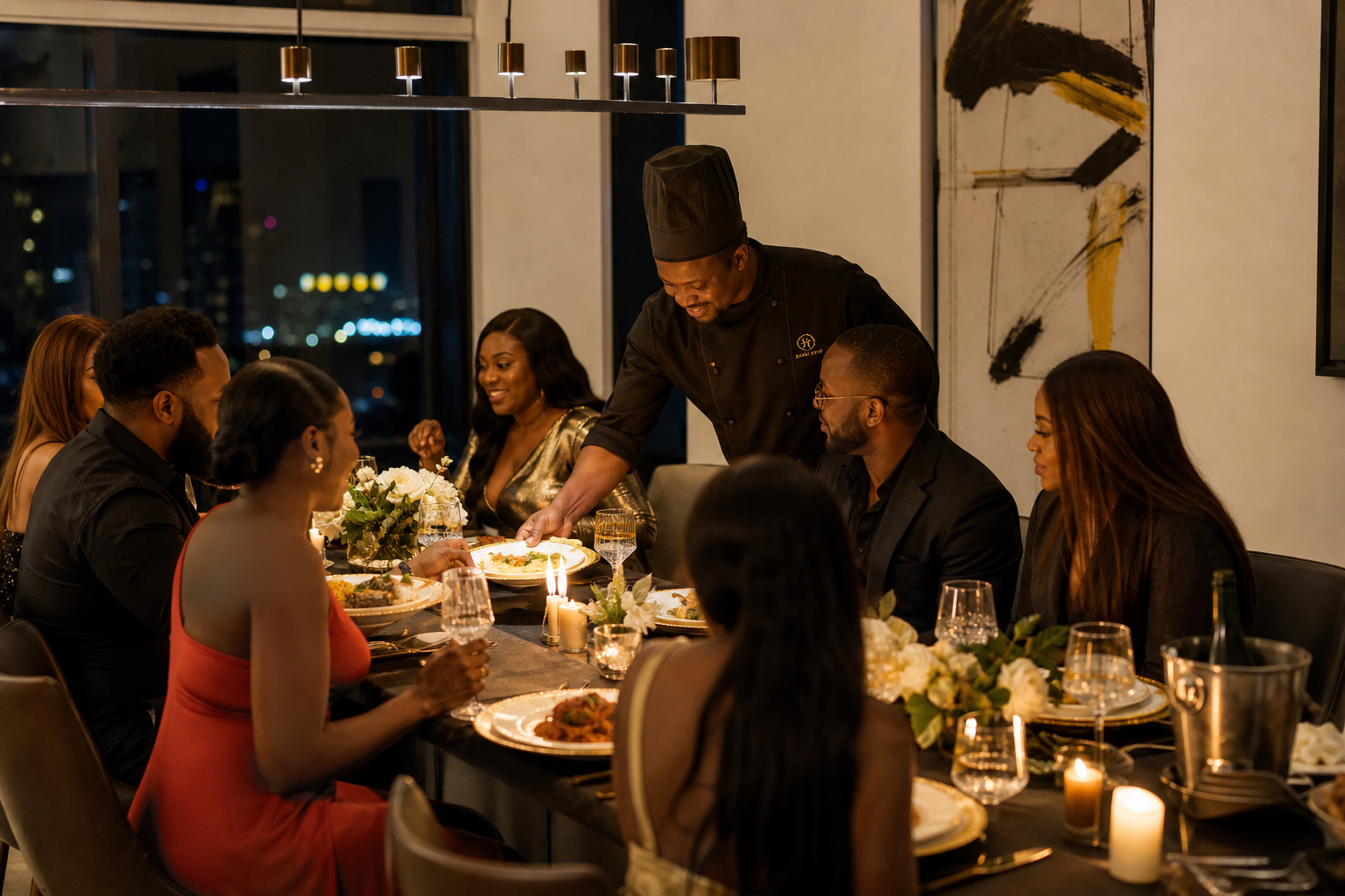 4-Course Chef Tasting Table with Curated Wine